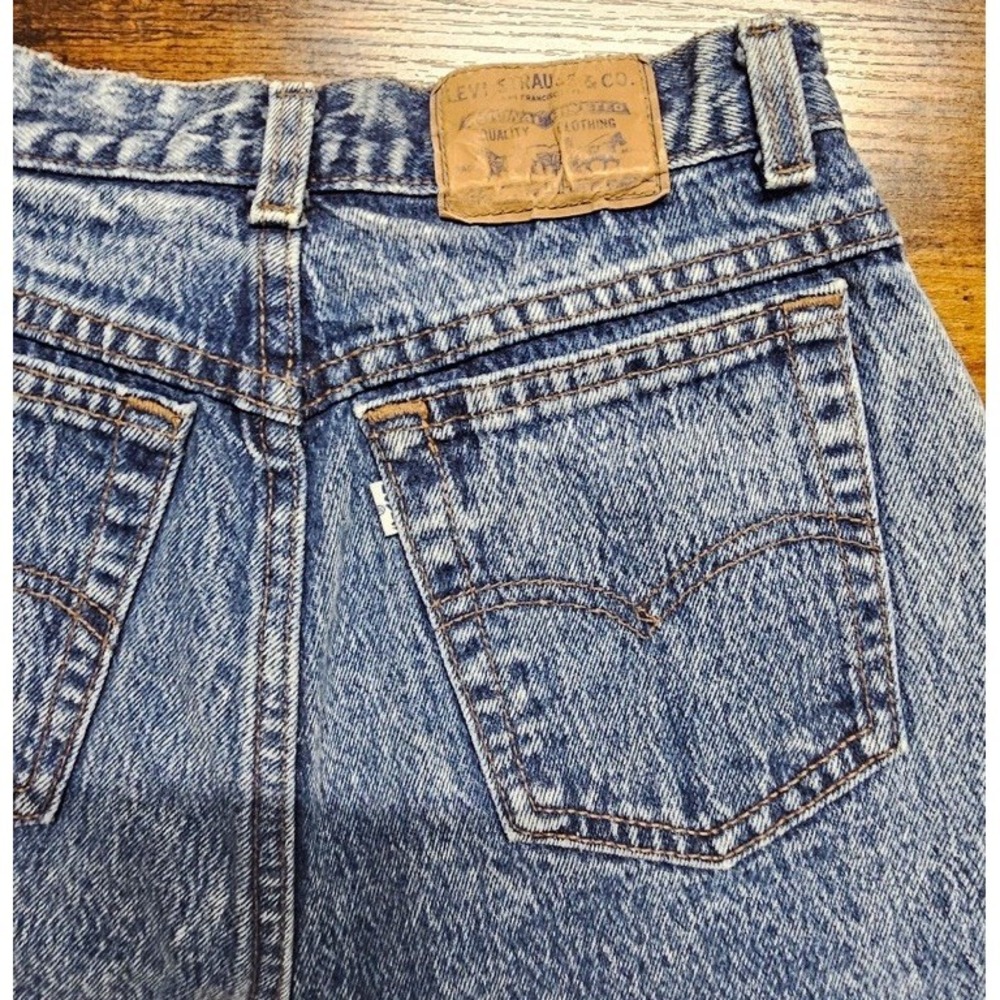 Vintage 80s Levi's 544 Light Acid Wash Denim Jeans Junior Women's Size 8x31 - Picture 9 of 9